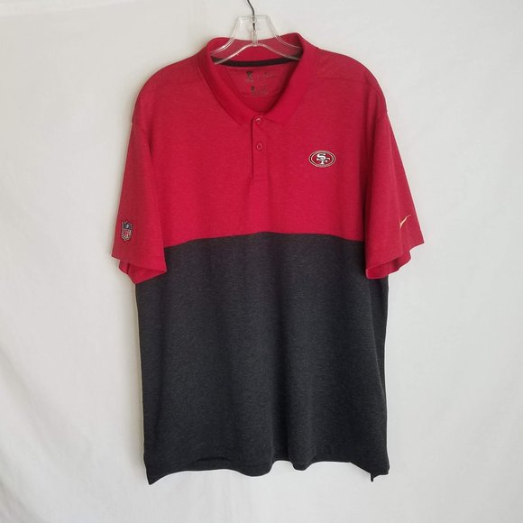 San Francisco 49ers Nike ONFIELD Dri Fit Polo Shirt Mens Size 2XL - Picture 1 of 8